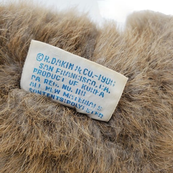 Dakin Brown Misty Dog Puppy Stuffed‎ Animal Toy Plush Vintage 1986 Fluffy Tag 9" - Picture 8 of 9